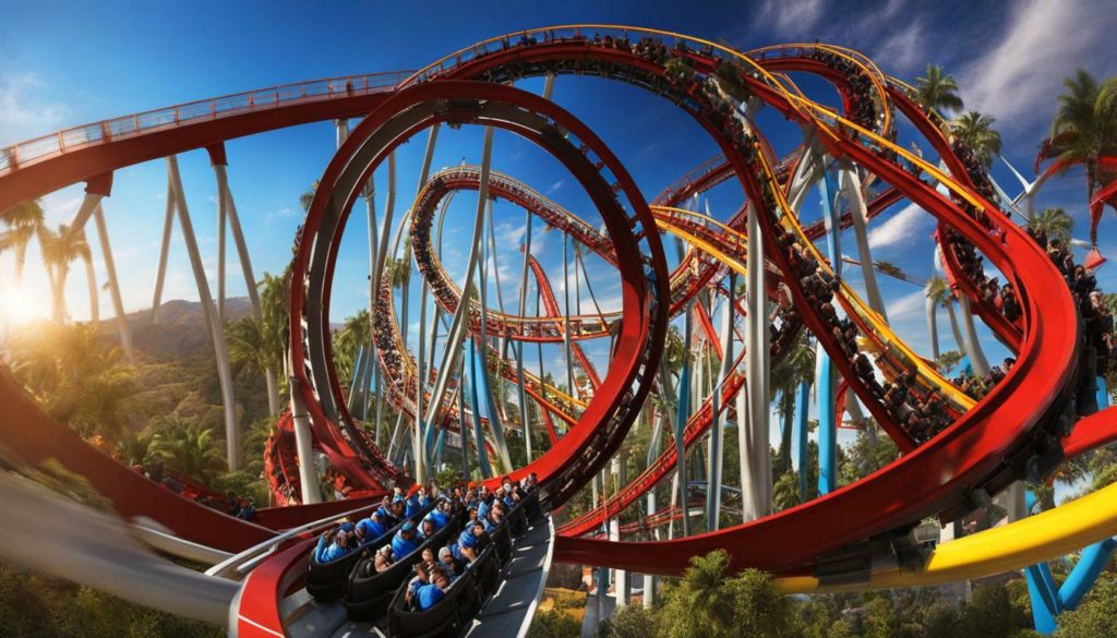 Six Flags Magic Mountain roller coaster